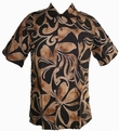 Kalakaua - original Hawaiihemd - Kunia - schwarz/braun Modell: kkunia100