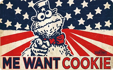 FRÜHSTÜCKSBRETTCHEN - ME WANT COOKIE- SESAMSTRASSE auf einer Tiefencastel Wunschliste / Geschenkidee