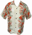 Kalakaua - original Hawaiihemd - Koi Panel - Elfenbein Modell: KK0003