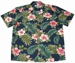 Original Hawaiihemd - Hibiscus Fern - Navyblau - Waimea Casual Modell: WCHFE-navy