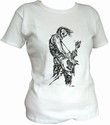 Bassist - White - Girl Shirt Modell: BON0017White-Girl