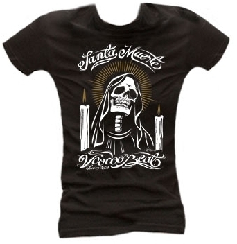 SANTA MUERTE - GIRL SHIRT SCHWARZ auf einer Baienfurt Wunschliste / Geschenkidee
