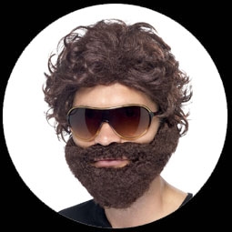 Hangover Kost�m Set - Bart, Brille und Per�cke - Klicken f�r gr�ssere Ansicht