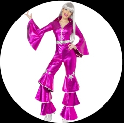 Disco Lady Dancing Dream Pink 70er Jahre - Klicken fr grssere Ansicht