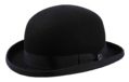 Melone / Bowler nieder Wollfilz schwarz