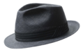 Panama Trilby Nadelstreifen schwarz