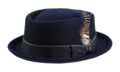 Porkpie Wolle Classic Paspel - navy