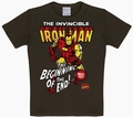 Logoshirt - Iron Man Kids Shirt - Marvel - Braun